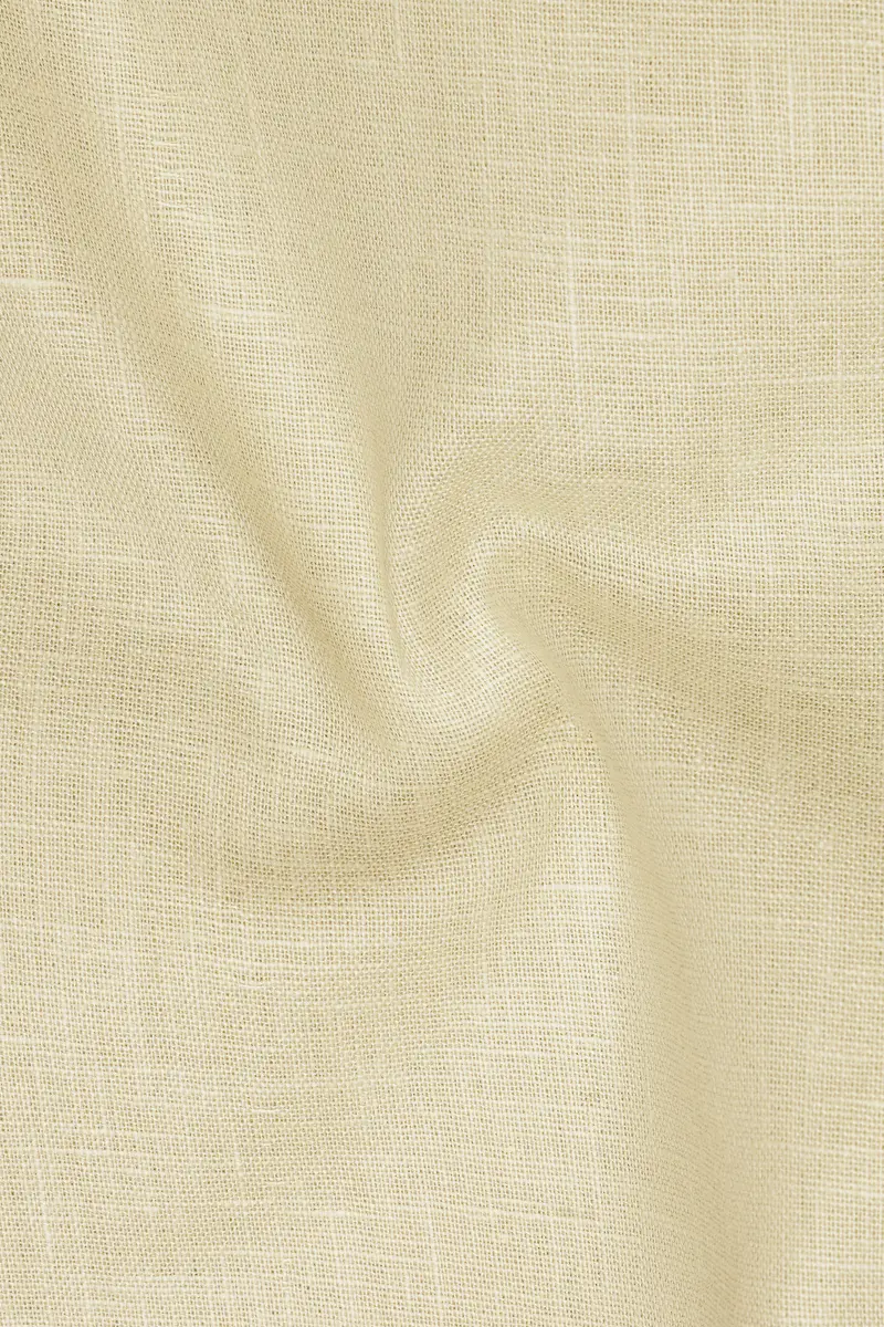 Vanille-Zorba Cream Luxurious Linen Button Down Dress Shirt 3