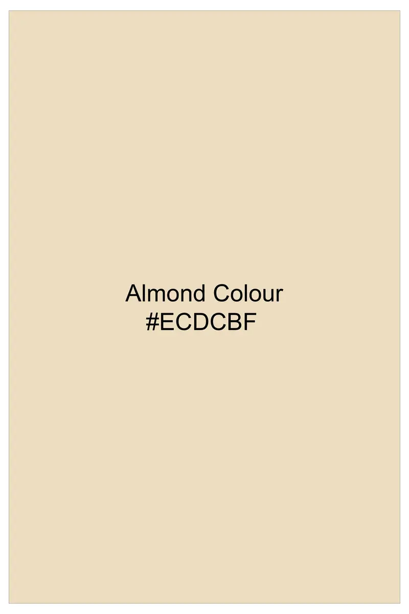 Vanoro-Almond Cream Subtle Sheen Super Soft Premium Cotton Dress Shirt 7