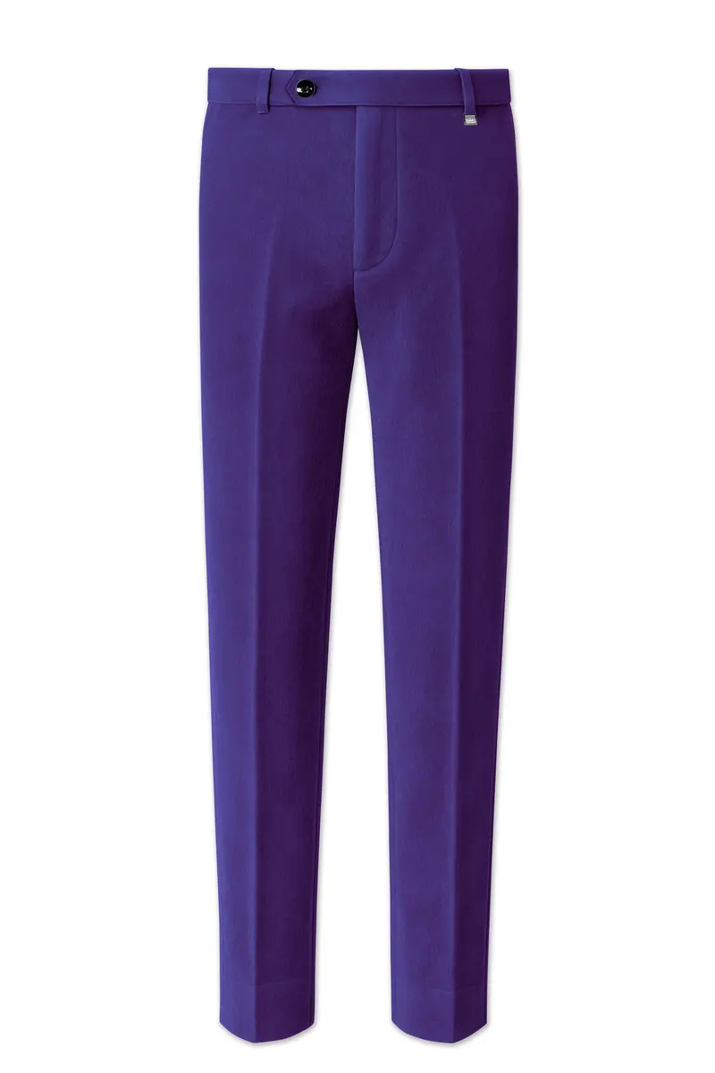 Velaris-Jacarta Purple Velvet Stretchable Waistband Pant 2