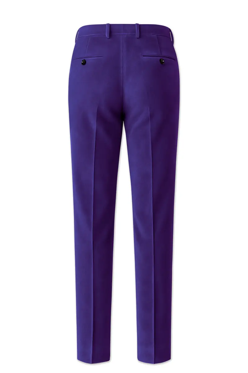 Velaris-Jacarta Purple Velvet Stretchable Waistband Pant 5