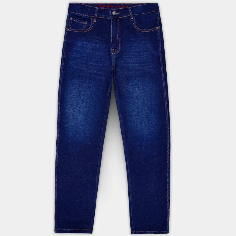 Velazure-Azure Blue Whiskering Washed Stretchable Denim 1