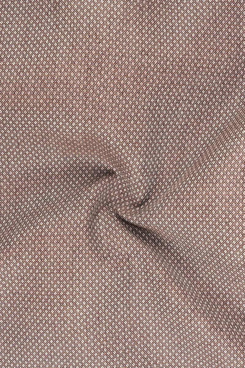 Velbrun-Zorba Brown Textured Wool Rich Single Breasted Blazer 3