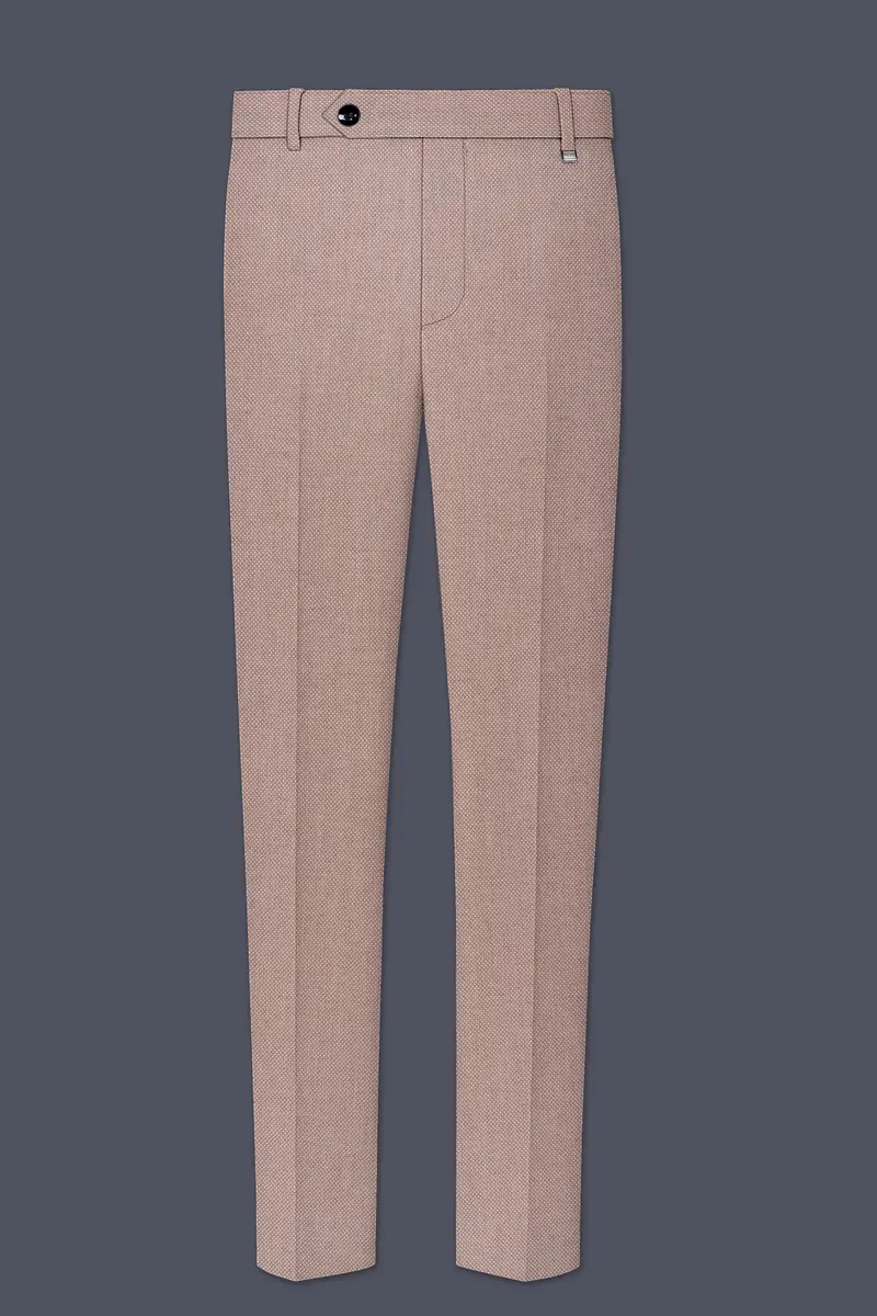 Velbrun-Zorba Brown Textured Wool Rich Single Breasted Suit 13