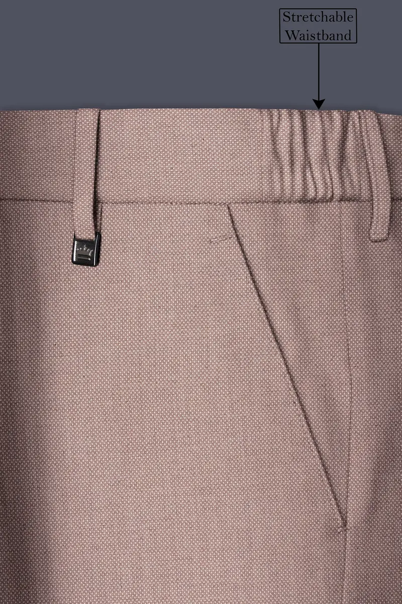 Velbrun-Zorba Brown Textured Wool Rich Single Breasted Suit 15