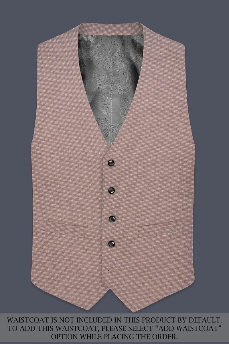 Velbrun-Zorba Brown Textured Wool Rich Single Breasted Suit 16