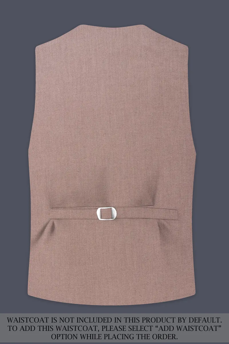 Velbrun-Zorba Brown Textured Wool Rich Single Breasted Suit 17