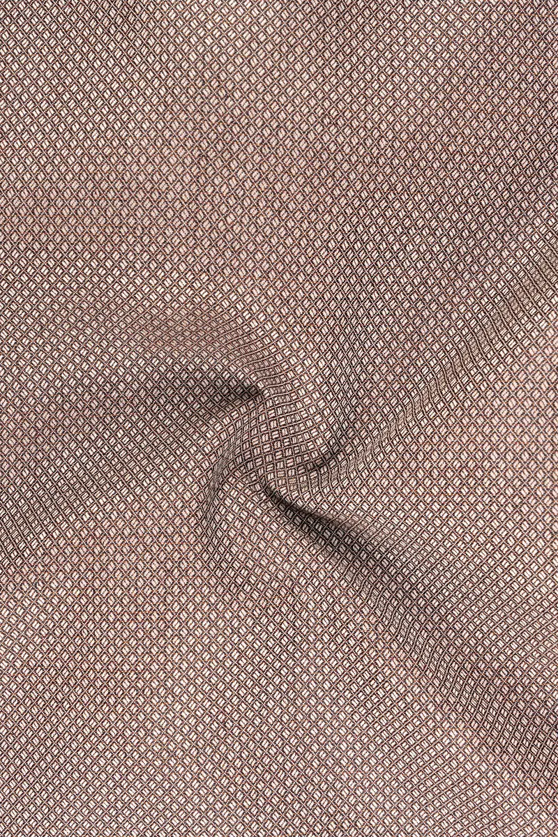 Velbrun-Zorba Brown Textured Wool Rich Single Breasted Suit 3