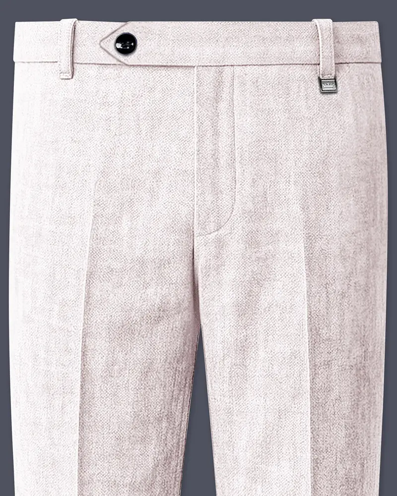 Velcrea-Vista Cream Luxurious Linen Stretchable Waistband Pant 1