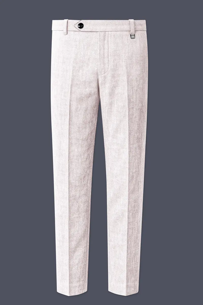 Velcrea-Vista Cream Luxurious Linen Stretchable Waistband Pant 2