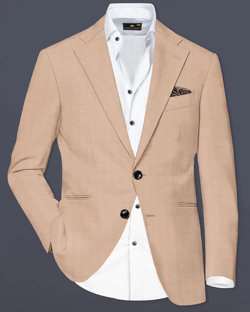 Velcrema-Sorrell Cream Wool Rich Single Breasted Blazer 1