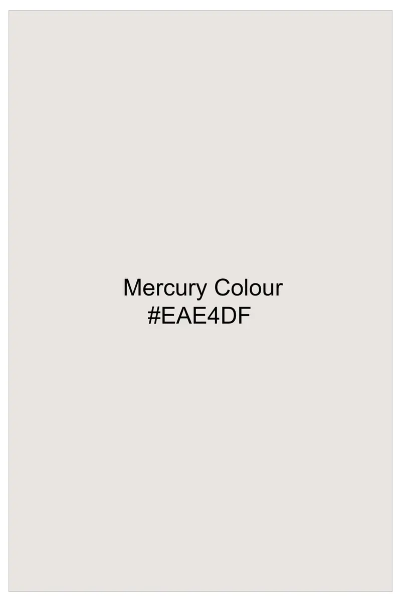 Velcrest-Mercury Cream Plaid Twill Premium Cotton Semi Dress Shirt 7