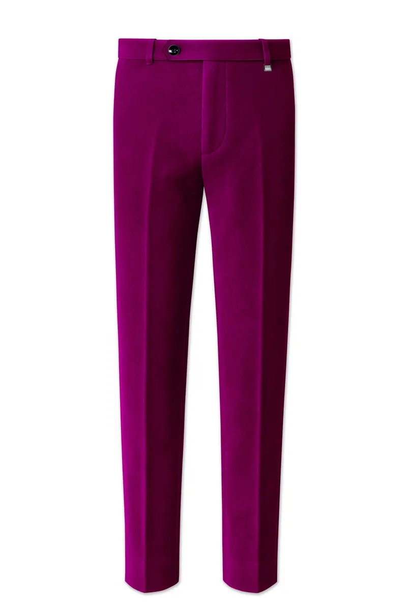 Velcrimora-Mulberry Purple Velvet Peak Lapel Tuxedo Suit 13
