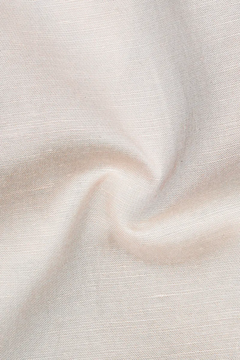 Velisse-Moon Mist Cream Luxurious Linen Casual Designer Shirt 3