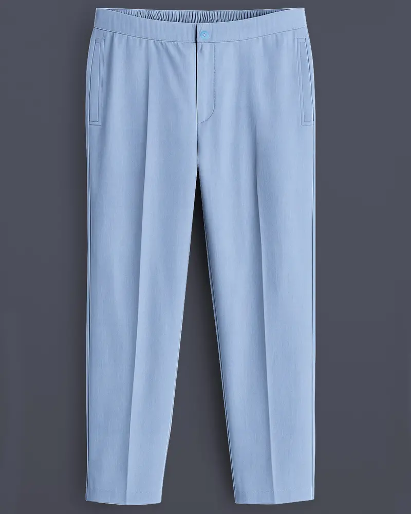 Velistra-Tealish Blue Textured Oxford Super Soft Premium Cotton Lounge Pant 1