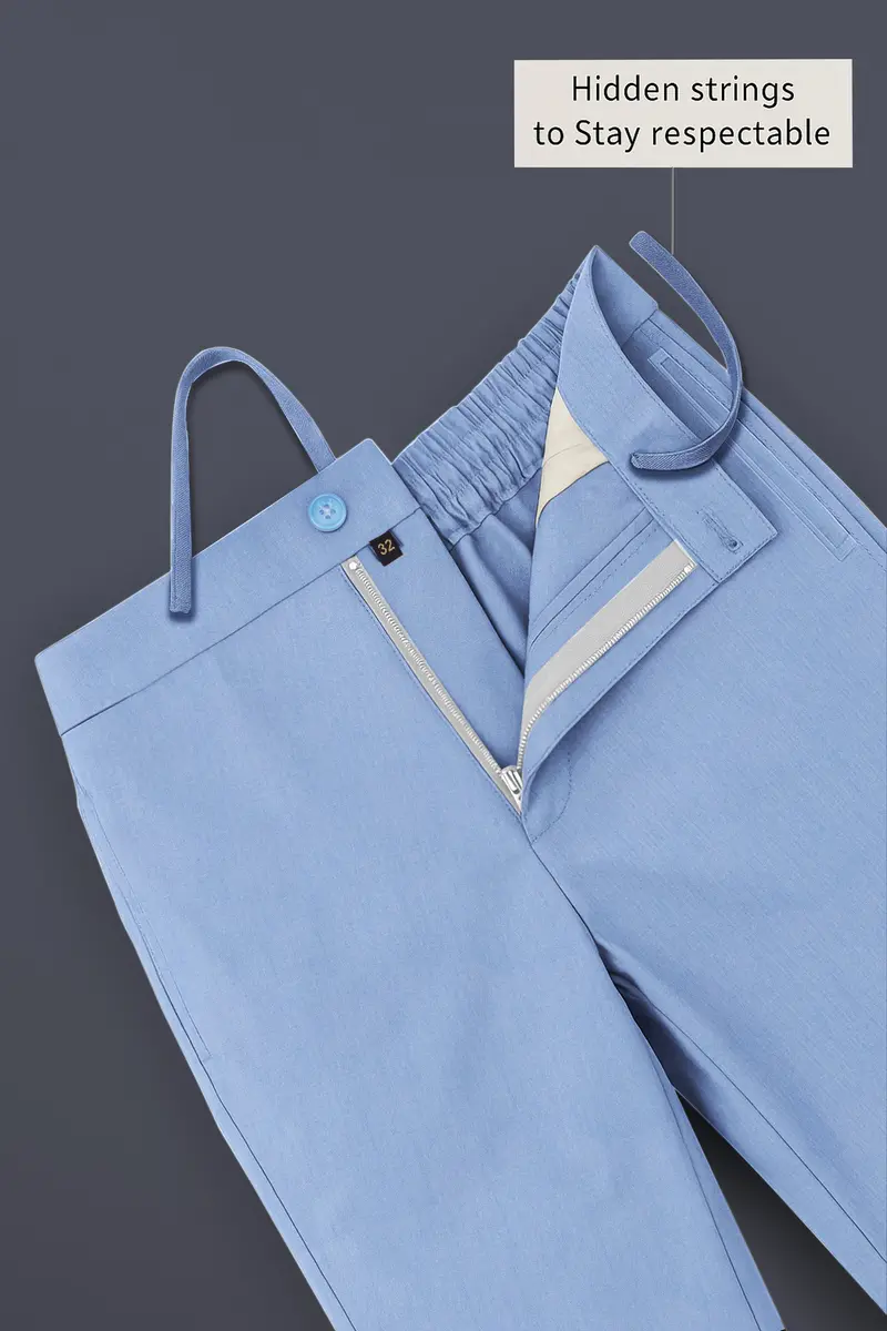 Velistra-Tealish Blue Textured Oxford Super Soft Premium Cotton Lounge Pant 5