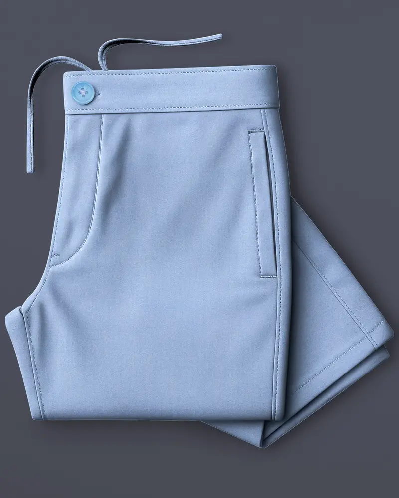 Velistra-Tealish Blue Textured Oxford Super Soft Premium Cotton Lounge Pant 7
