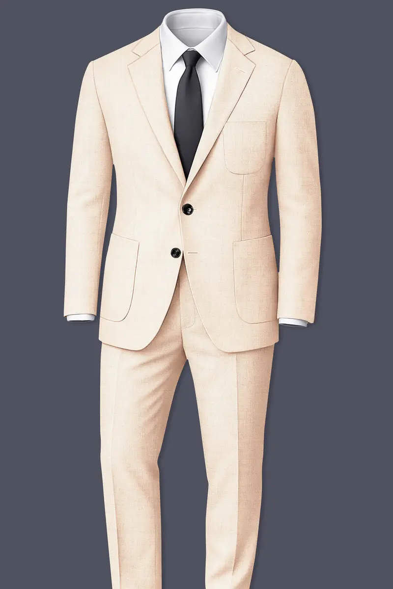 Velour-Derby Cream Textured Tweed Single Breasted Sports Blazer 9