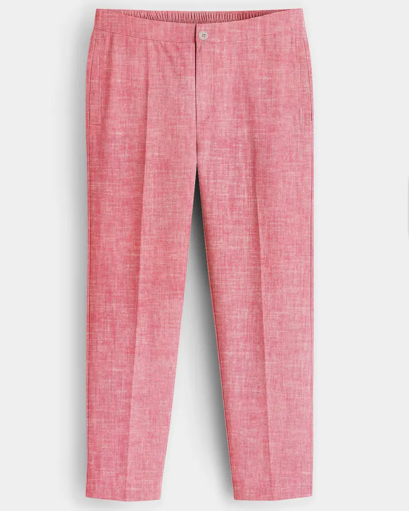 Veloura-Ruddy Pink Textured Super Soft Oxford Premium Cotton Lounge Pant 1