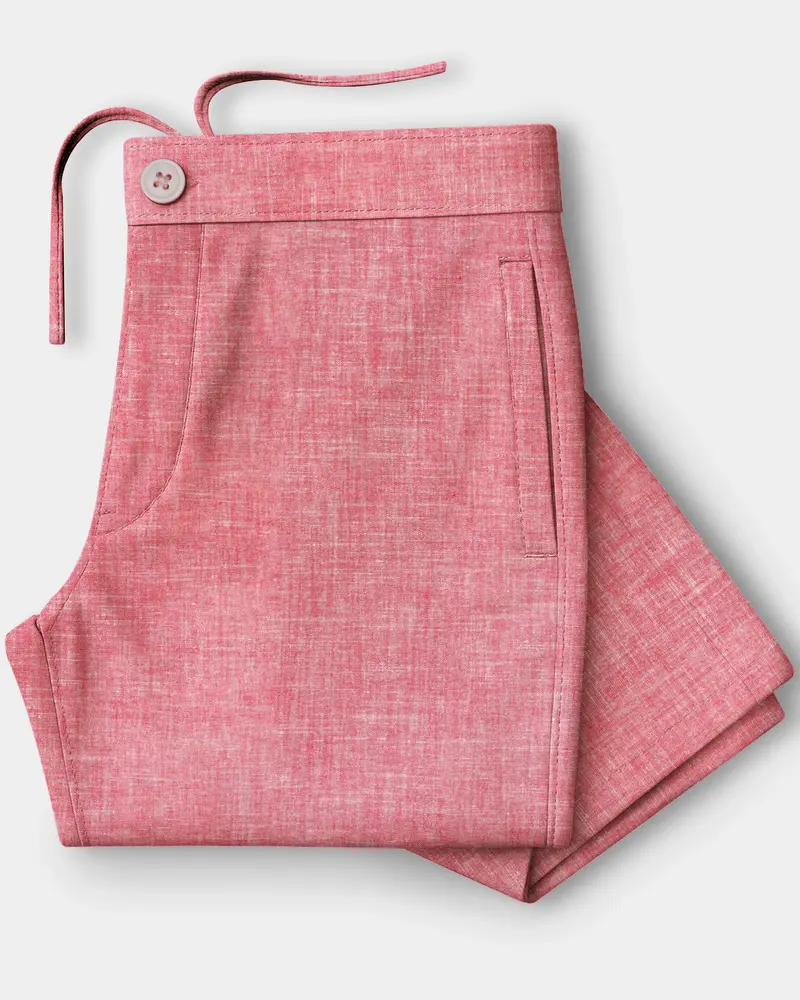 Veloura-Ruddy Pink Textured Super Soft Oxford Premium Cotton Lounge Pant 7