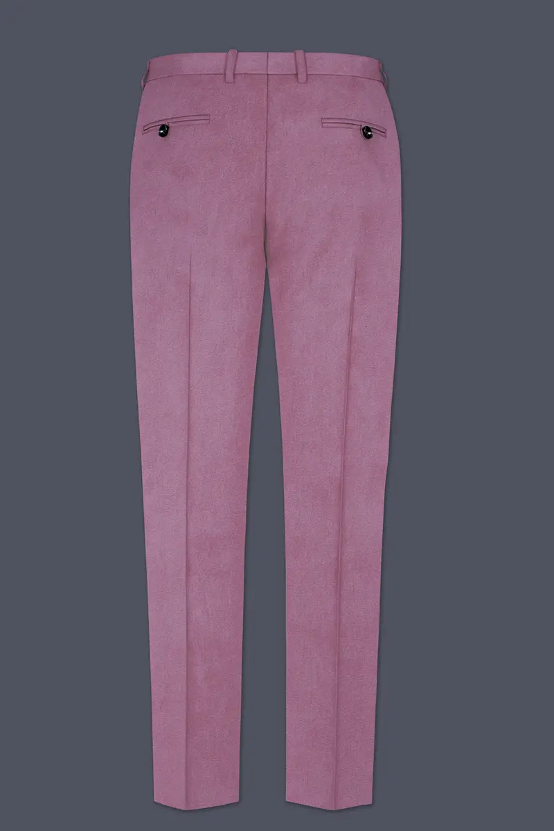 Velrosa-Turkish Rose Velvet Peak Lapel Tuxedo Suit 14