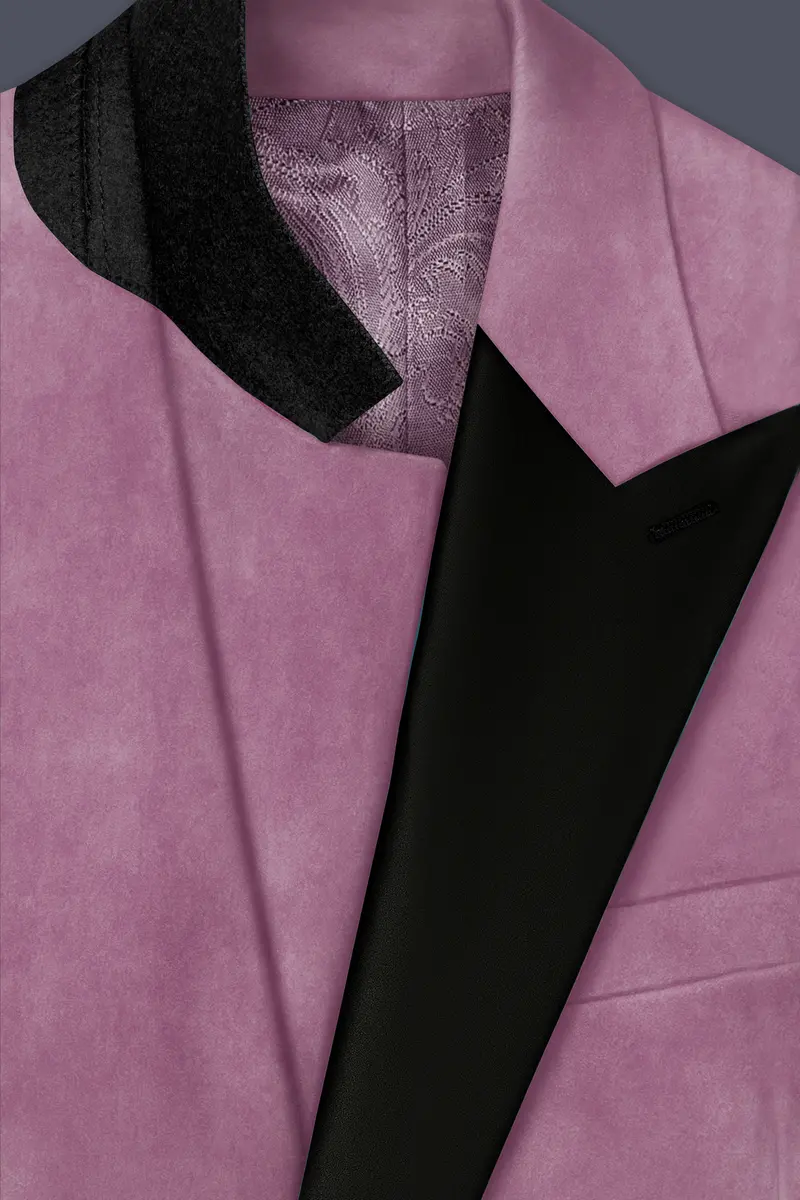Velrosa-Turkish Rose Velvet Peak Lapel Tuxedo Suit 5