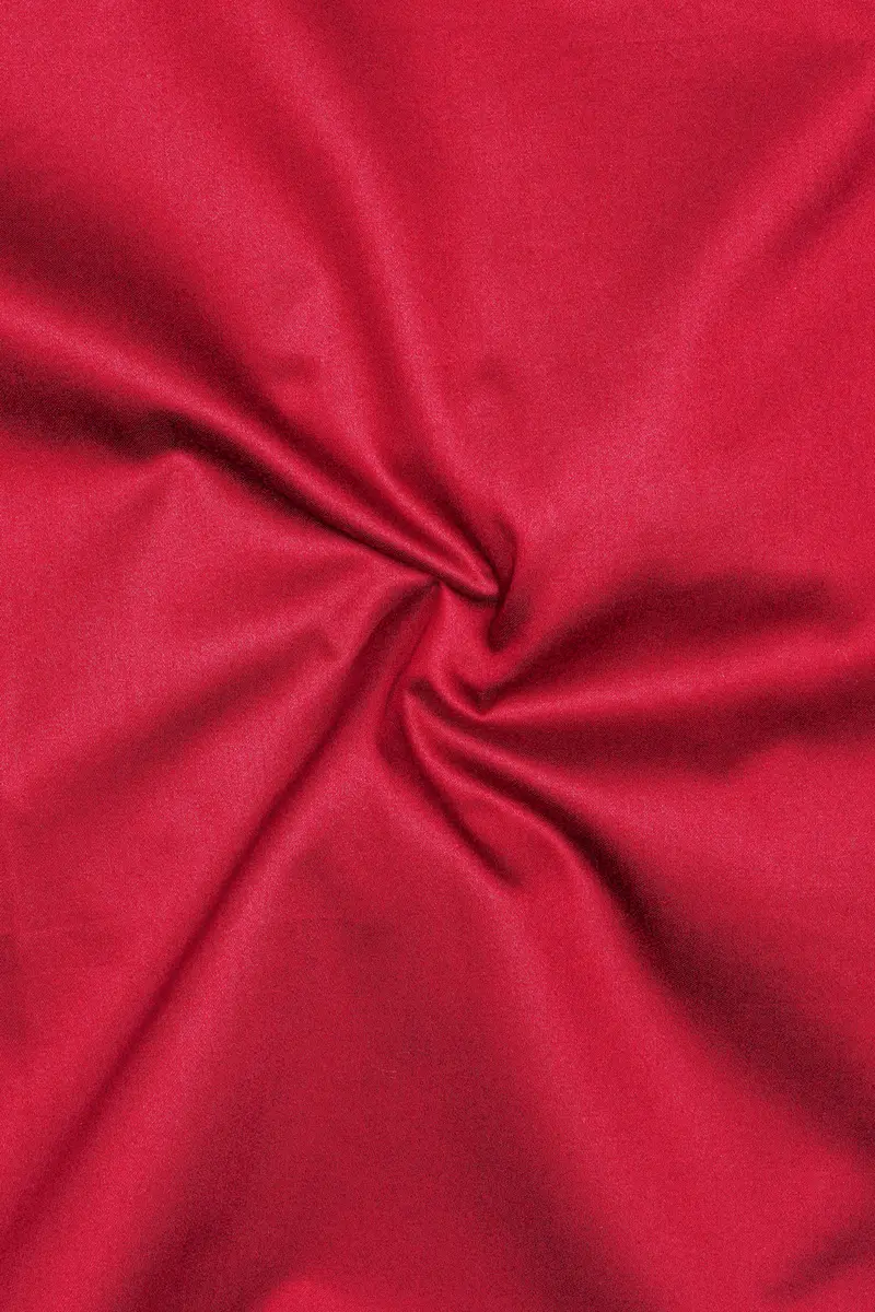 Venetian Rouge-Cardinal Red Subtle Sheen Super Soft Premium Cotton Cut Away Collar Dress Shirt 3