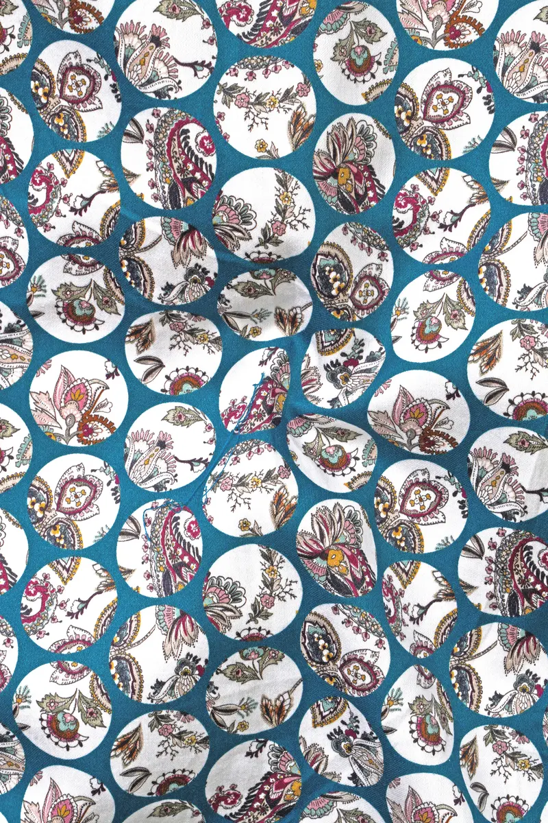 Venice Blue Multicolour Floral Printed Subtle Sheen Super Soft Premium Cotton Shirt 3