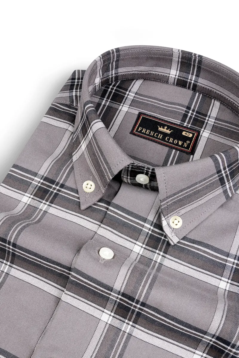 Venus Gray And Matterhorn Plaid Royal Oxford Shirt 1