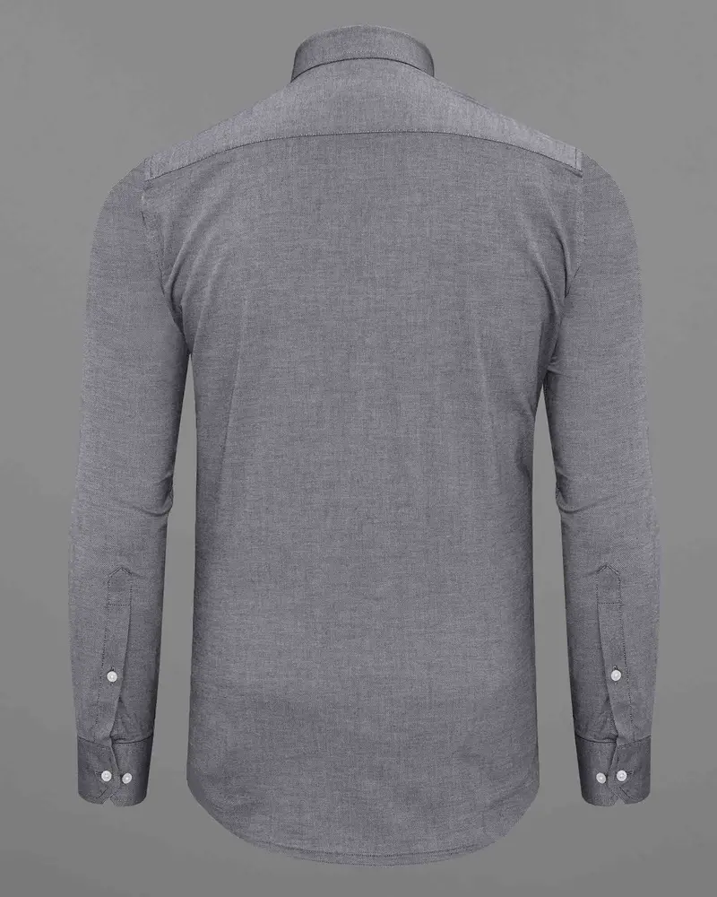 Venus Gray Dobby Textured Premium Giza Cotton Shirt 6