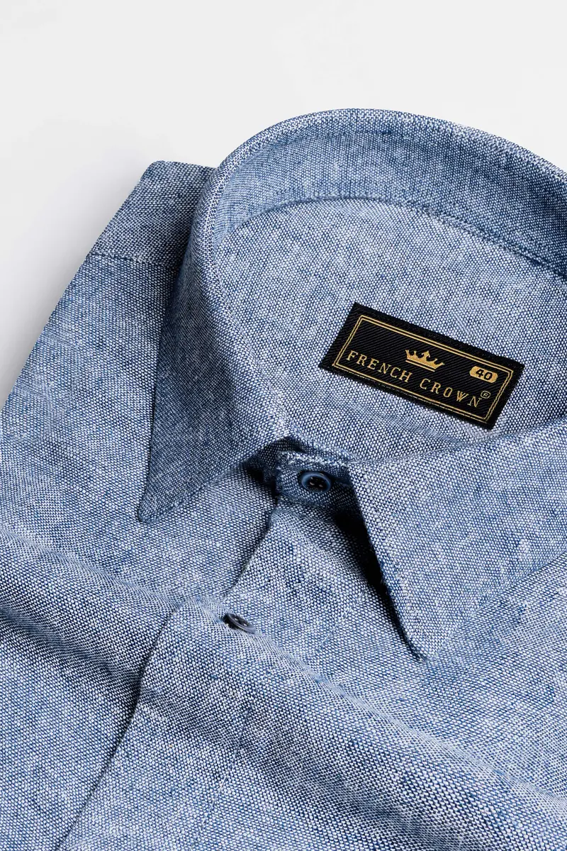Venus Gray Luxurious Linen Shirt 1