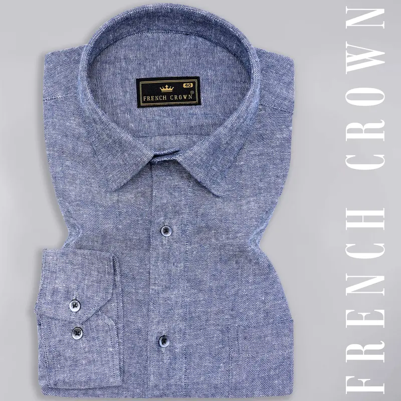 Venus Gray Luxurious Linen Shirt 7