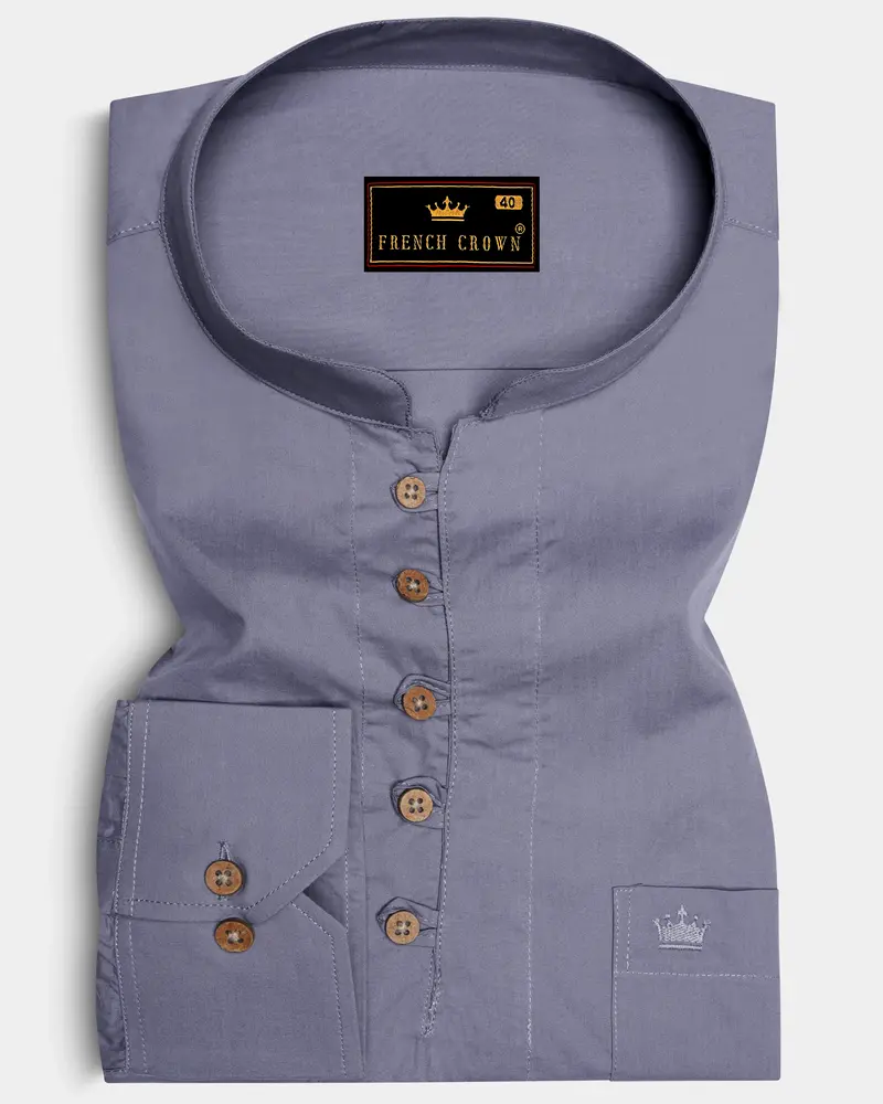 Venus Gray Premium Cotton Kurta Shirt 1