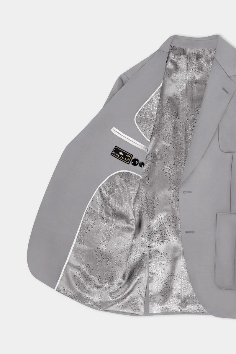 Venus Gray Solid Cotton Single Breasted Sports Blazer 5