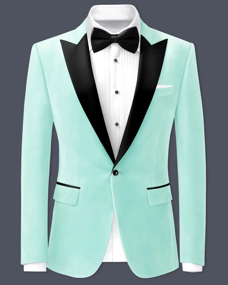 Verdalis-Cruise Green Velvet Peak Lapel Tuxedo Blazer 1