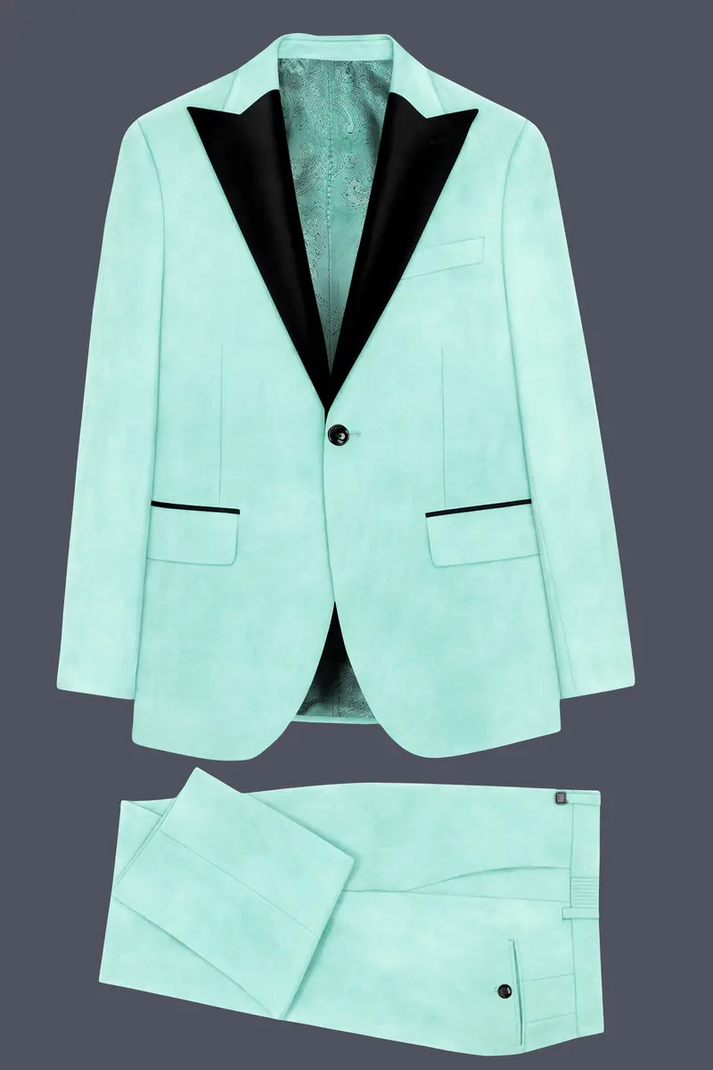 Verdalis-Cruise Green Velvet Peak Lapel Tuxedo Suit 11