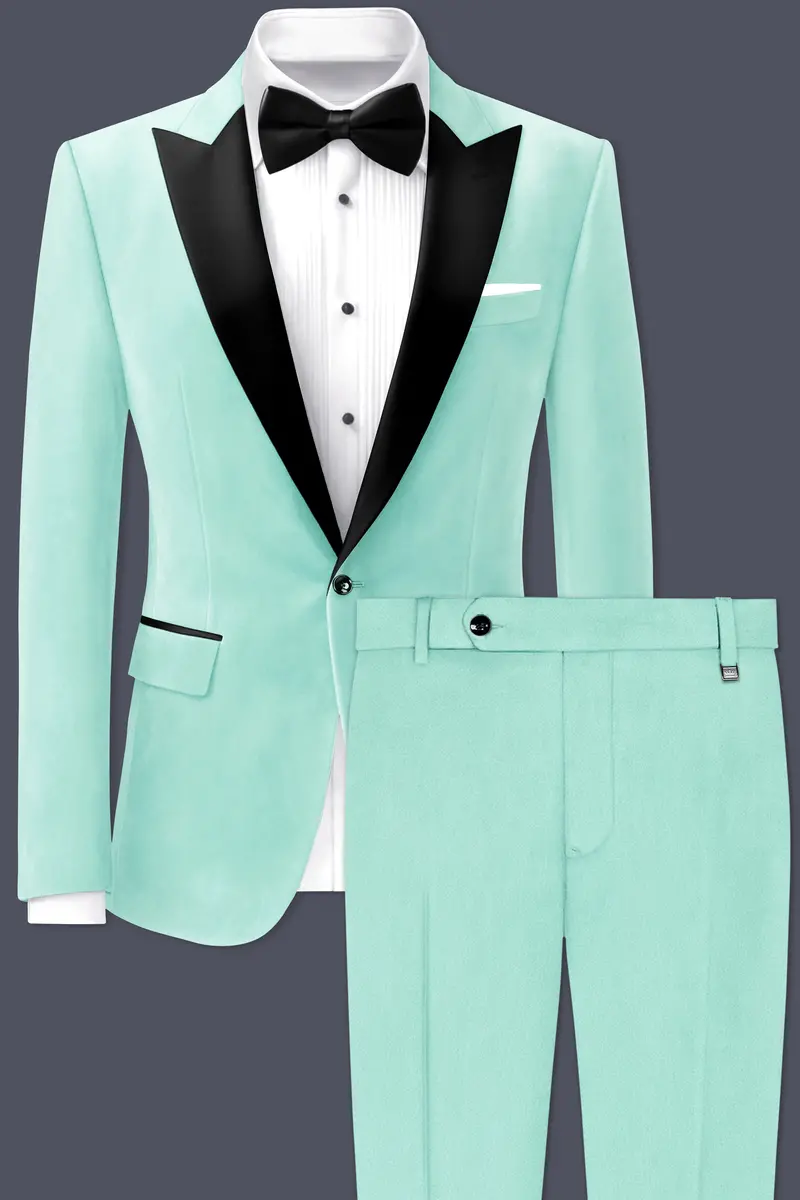 Verdalis-Cruise Green Velvet Peak Lapel Tuxedo Suit 2