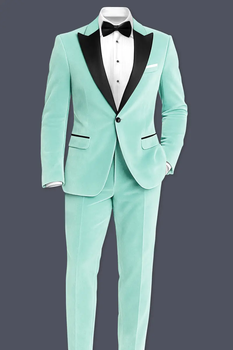 Verdalis-Cruise Green Velvet Peak Lapel Tuxedo Suit 4