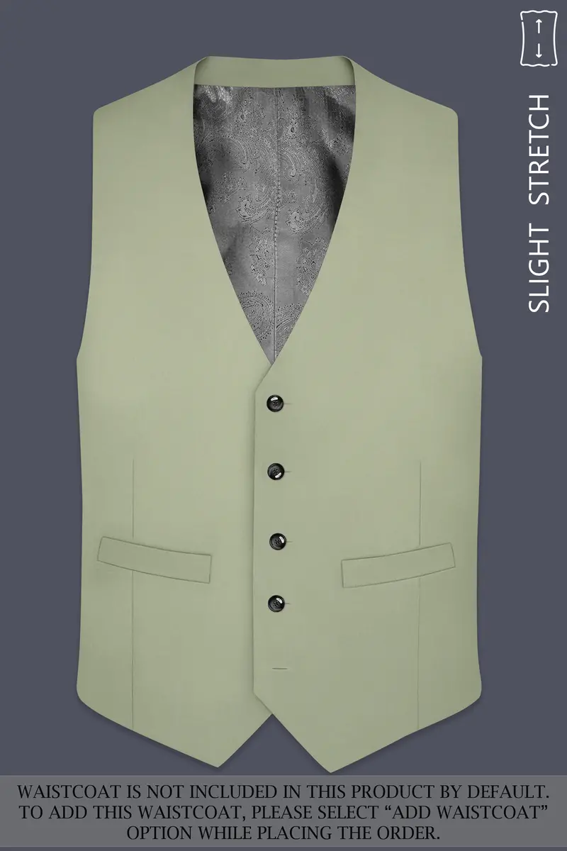 Verdan-Sage Green Slight Stretch Subtle Sheen Poly-Viscose Double Breasted Suit 16