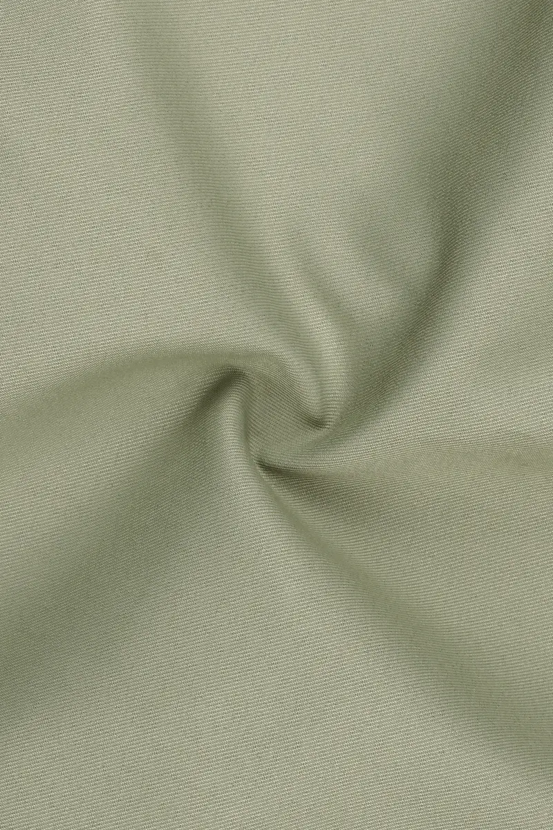 Verdan-Sage Green Slight Stretch Subtle Sheen Poly-Viscose Waistband Pant 3