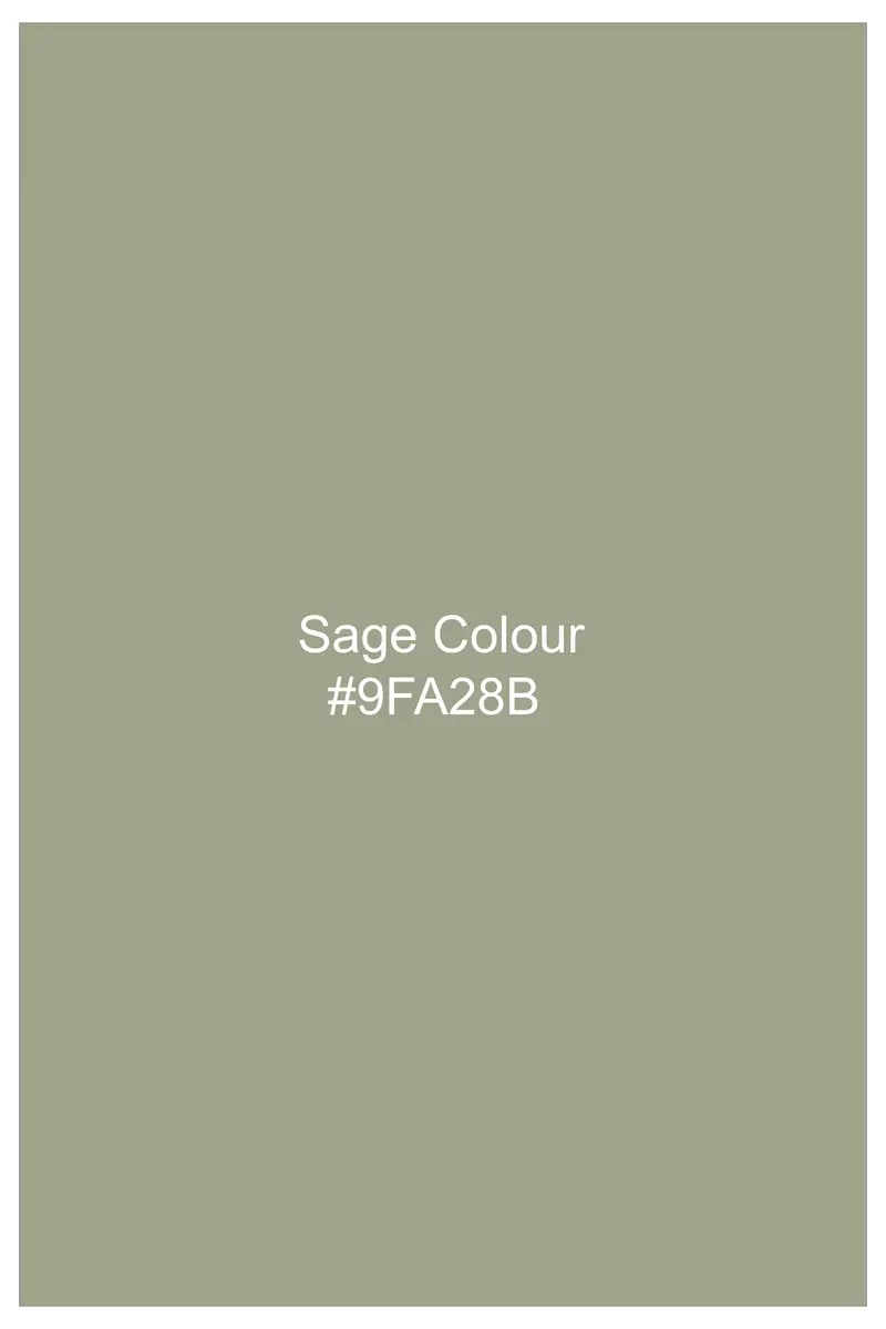 Verdan-Sage Green Slight Stretch Subtle Sheen Poly-Viscose Waistband Pant 8