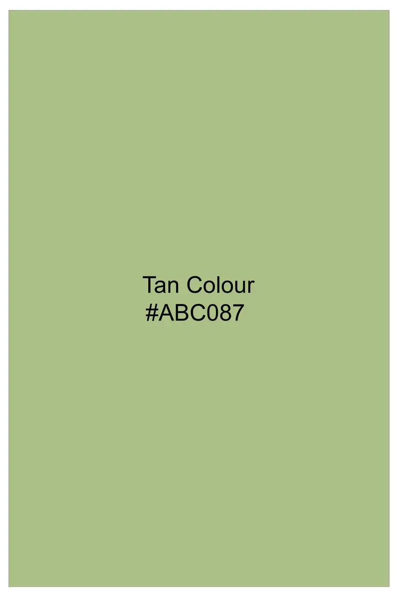 Verdan-Tan Green Subtle Sheen Super Soft Premium Cotton Cut Away Collar Dress Shirt 7