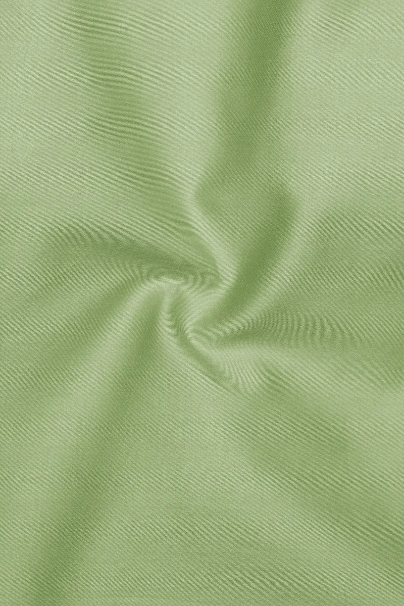 Verdan-Tan Green Subtle Sheen Super Soft Premium Cotton Dress Shirt 3