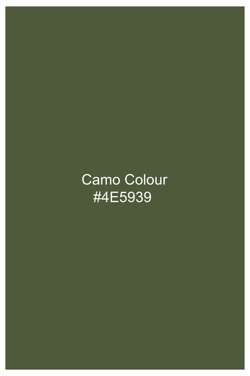 Verdant-Camo Green Subtle Sheen Super Soft Premium Cotton Cut Away Collar Dress Shirt 7