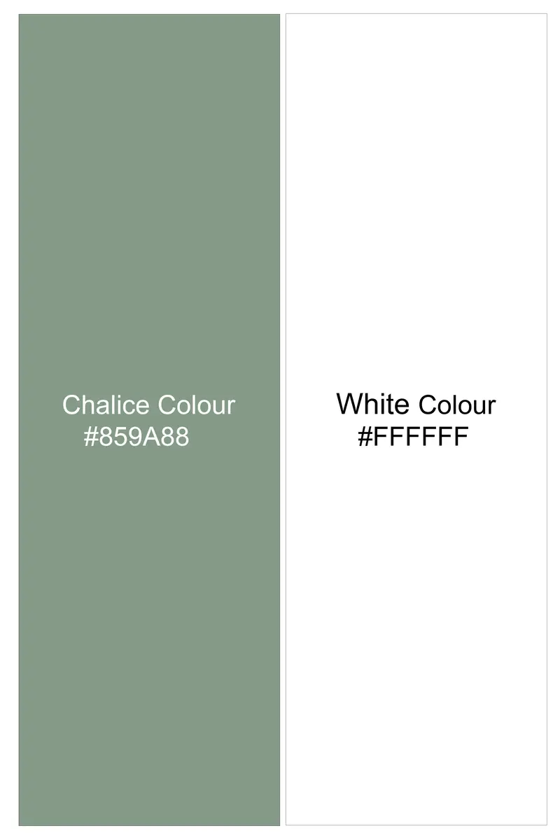 Verdant-Chalice Green And Bright White Windowpane Subtle Sheen Super Soft Premium Cotton Dress Shirt 7