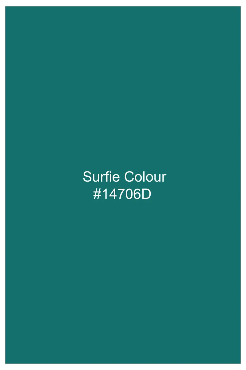 Verdant Classic-Surfie Green Solid Wool Rich Peak Lapel Tuxedo Slight Stretch Blazer 10