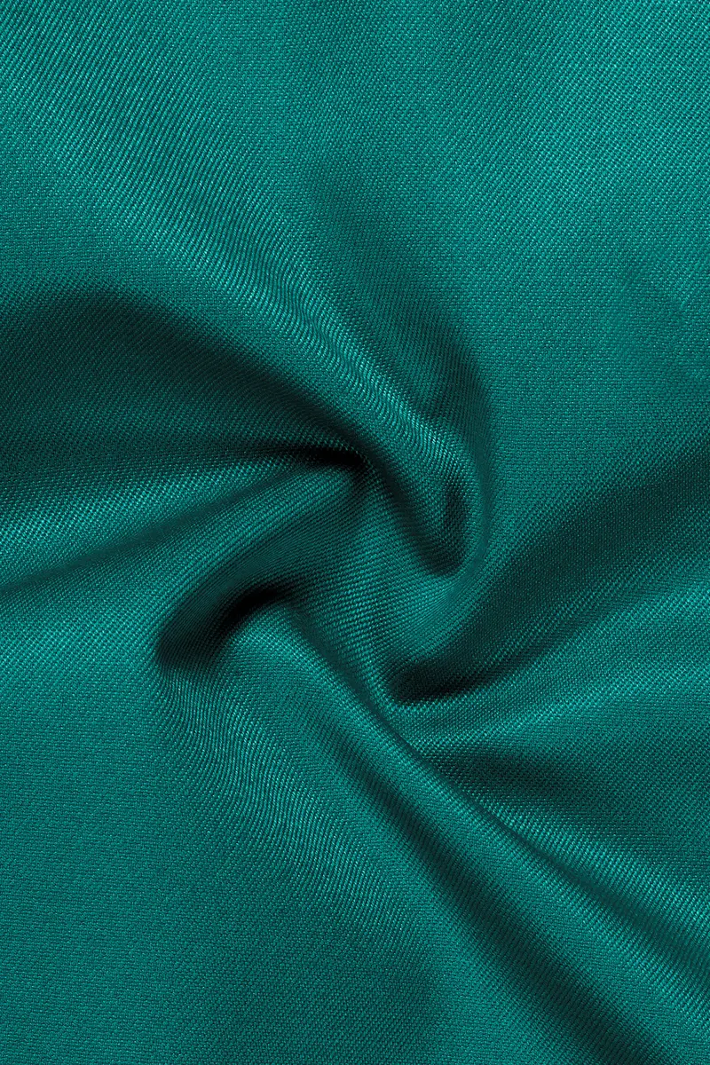 Verdant Classic-Surfie Green Solid Wool Rich Slight Stretch Waistcoat 3