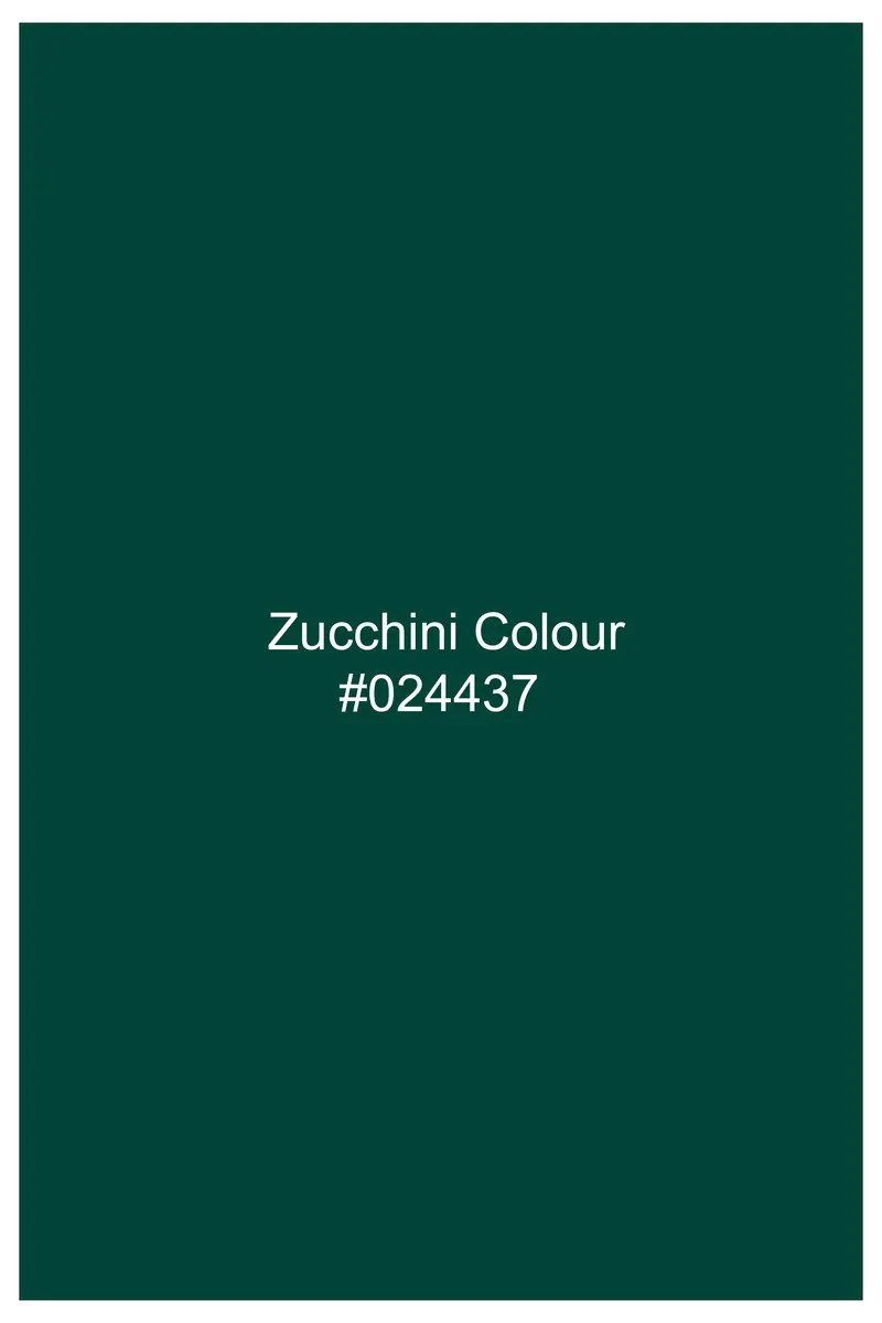 Verdant Echo-Zucchini Green Printed Oxford Premium Cotton Casual Designer Shirt 9
