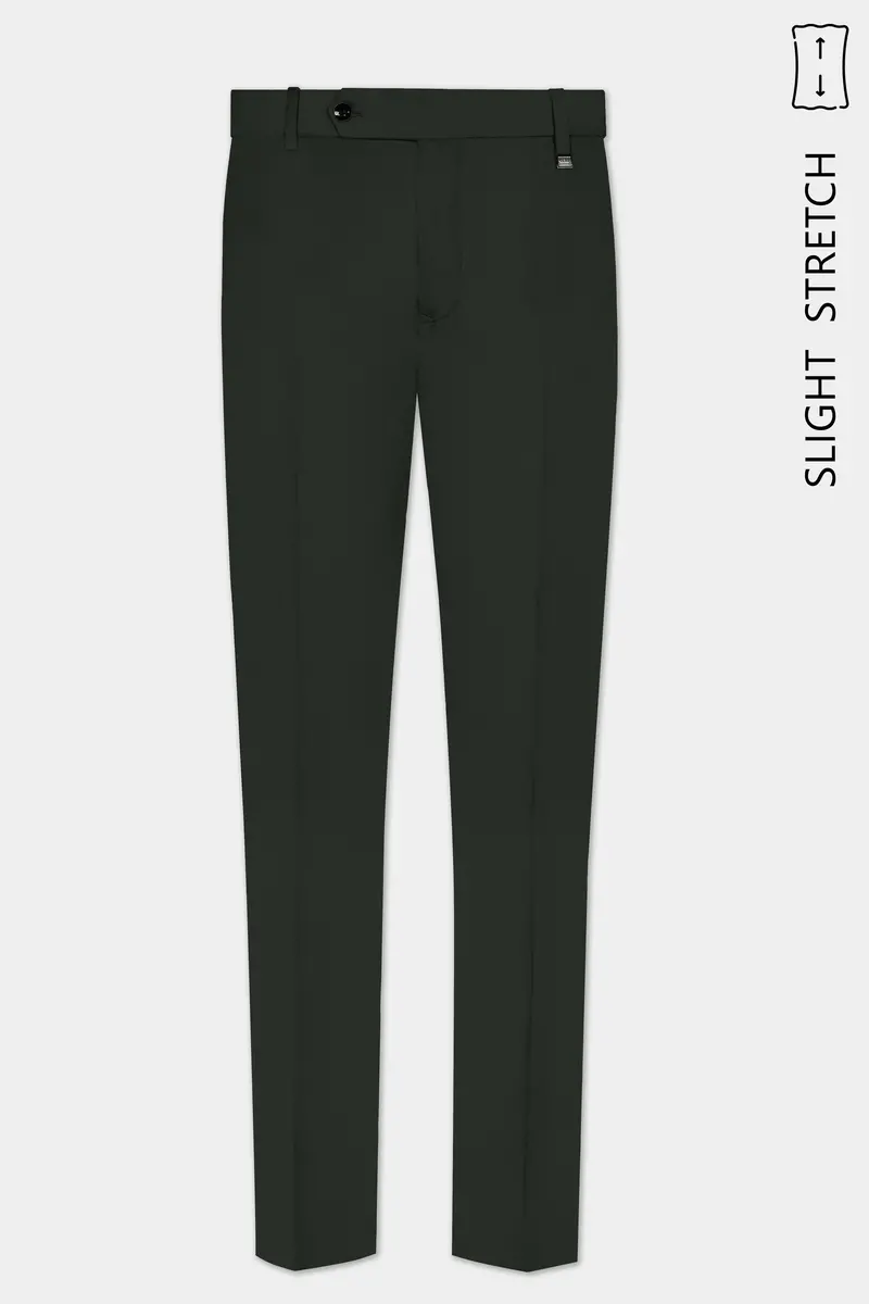 Verdant Majesty-Juniper Green Solid Wool Rich Double Breasted Slight Stretch Suit 14