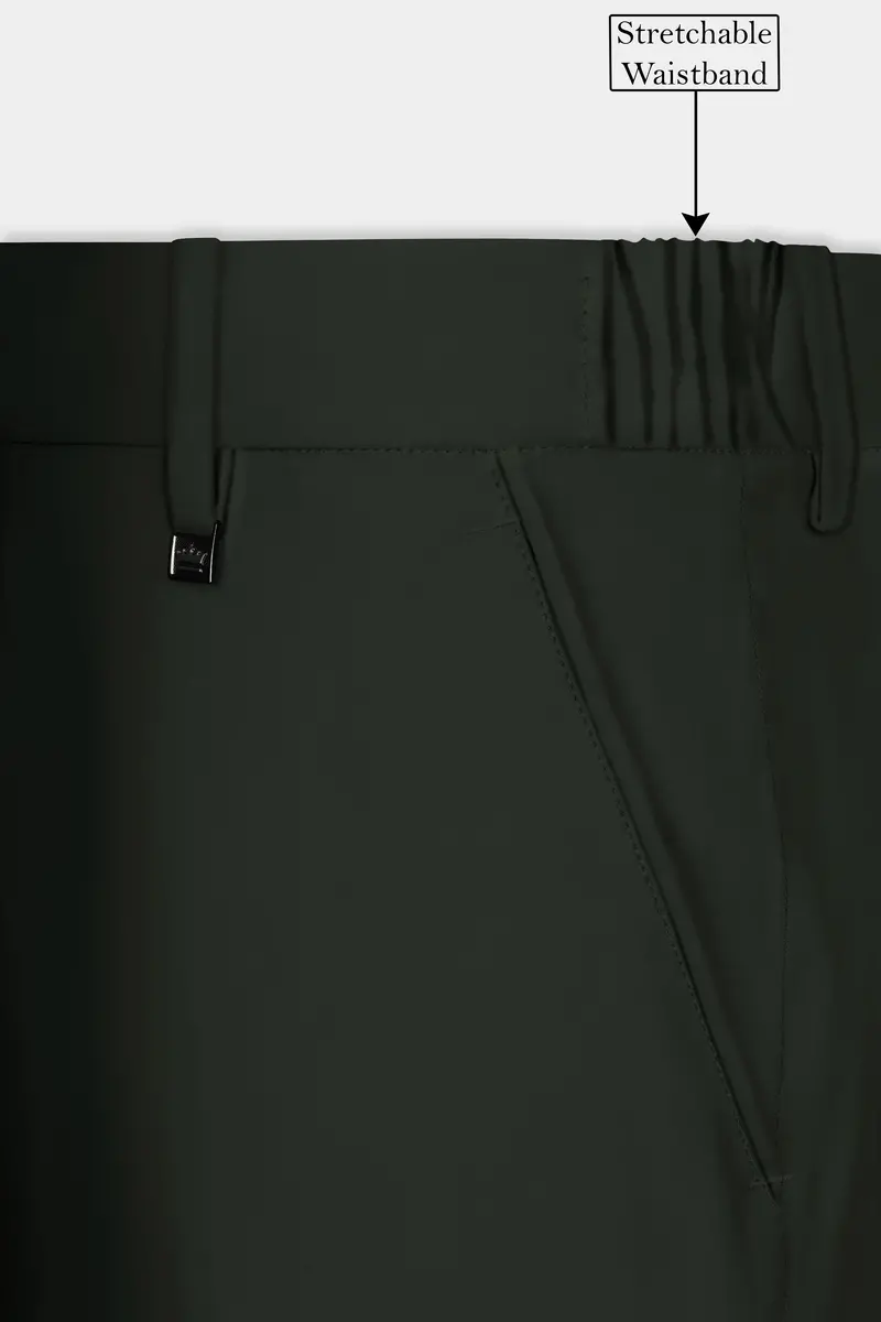 Verdant Majesty-Juniper Green Solid Wool Rich Double Breasted Slight Stretch Suit 16