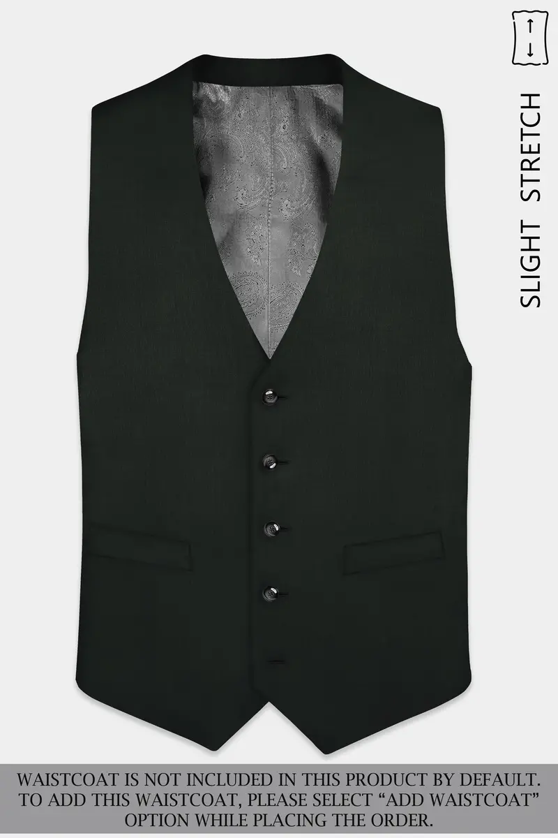 Verdant Majesty-Juniper Green Solid Wool Rich Double Breasted Slight Stretch Suit 17